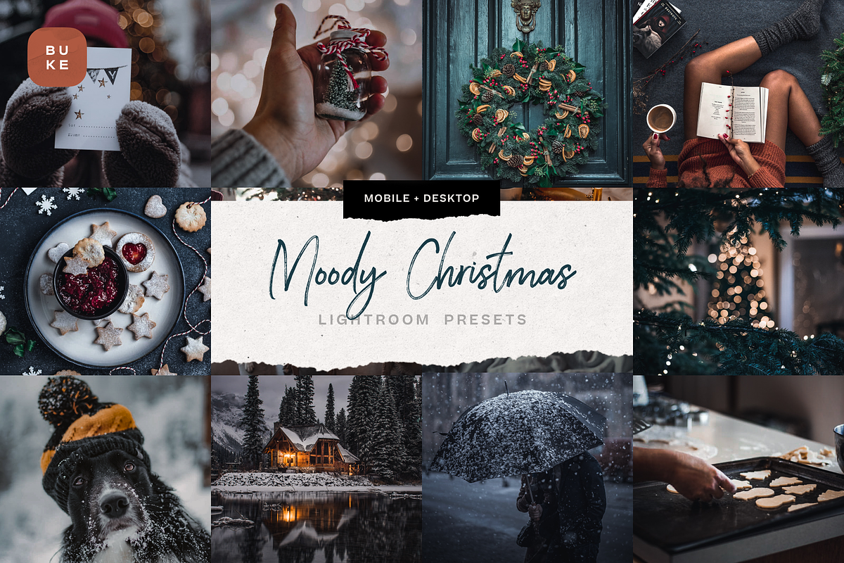 4 Moody Christmas Presets Pack, a Preset Add-On by SHOOM HOUSE (Photo 1 of 8)
