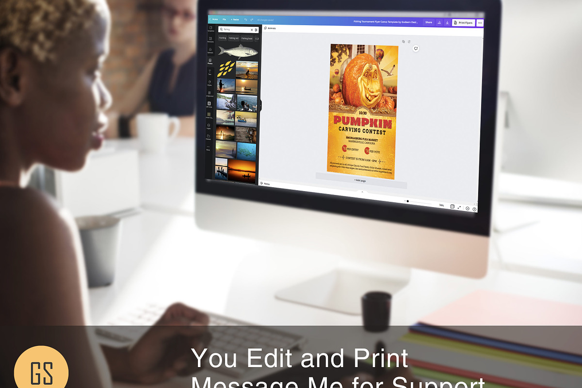 Pumpkin Carving Contest Canva Flyer, a Flyer Template by Godserv Designs (Photo 15 of 15)