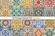 Vintage Italian Pattern Tile V1, a Pattern Graphic by Negarin Digital Art (Thumbnail 3 of 8)