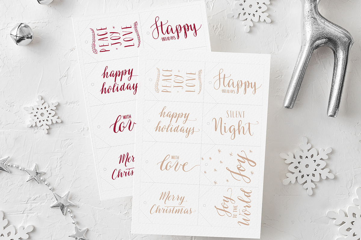 Holiday Printable Gift Tags, 01, a Decorative Illustration by Irina Vascovet (Photo 3 of 6)