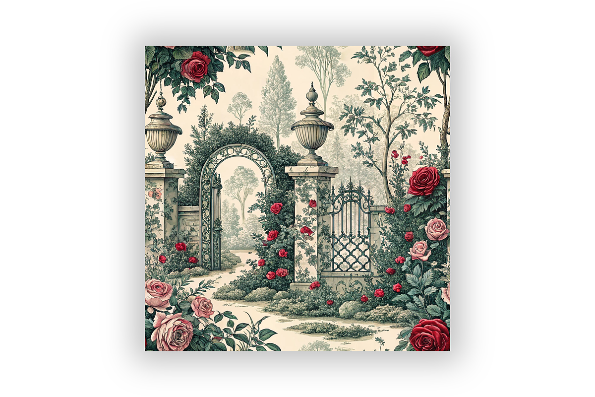 French Country Toile Bundle Paper, a Pattern Graphic by FloridPrintables (Photo 6 of 9)
