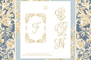 Gold Wedding Crest Watercolor Set, a Decorative Illustration by WonderWonder (Thumbnail 9 of 9)