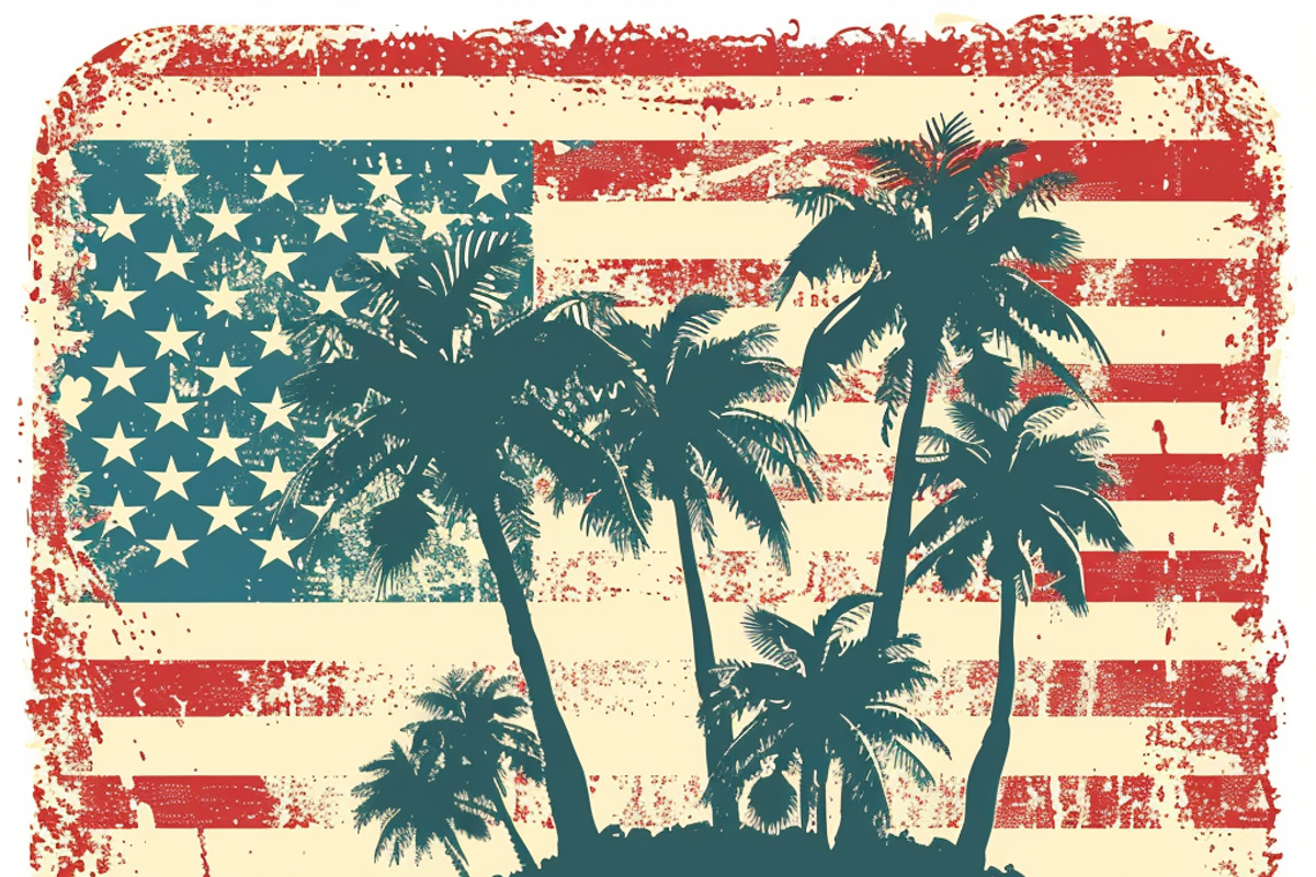 Retro American Flag, a Background Graphic by Printable Treasure (Photo 2 of 3)