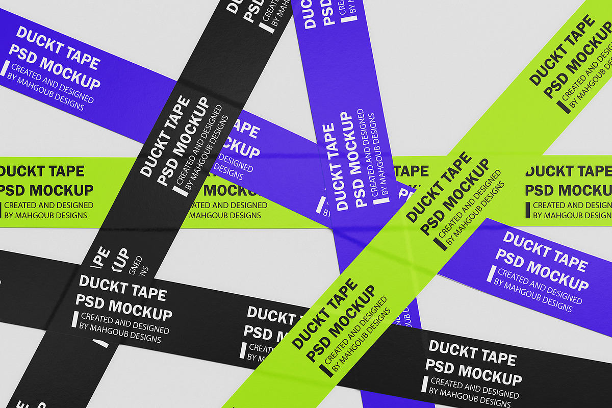 Duct Tape & Tape Strips Mockup | PSD, a Packaging Mockup by Mocklux (Photo 1 of 4)