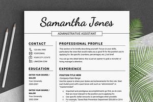Minimalist RESUME Template // Jones, a Resume Template by LevelUpResume