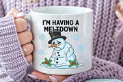 Funny Melting Snowman PNG Christmas, an Illustration by CraftArtStudio (Thumbnail 3 of 4)