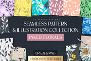 Inked Florals, a Texture Illustration by 7th Avenue Designs (Thumbnail 1 of 11)