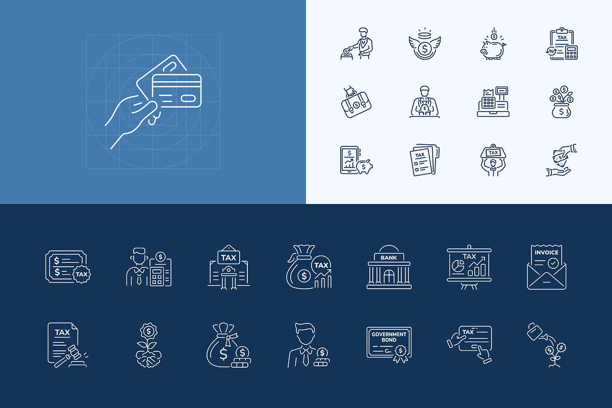 Animated Money and Taxation Icon Set, an Outline Icon by Prosymbols (Photo 3 of 4)