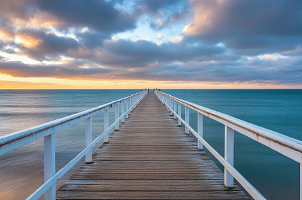 Explore the scenic beauty of a pier, a Photo by Iftikhar Alam