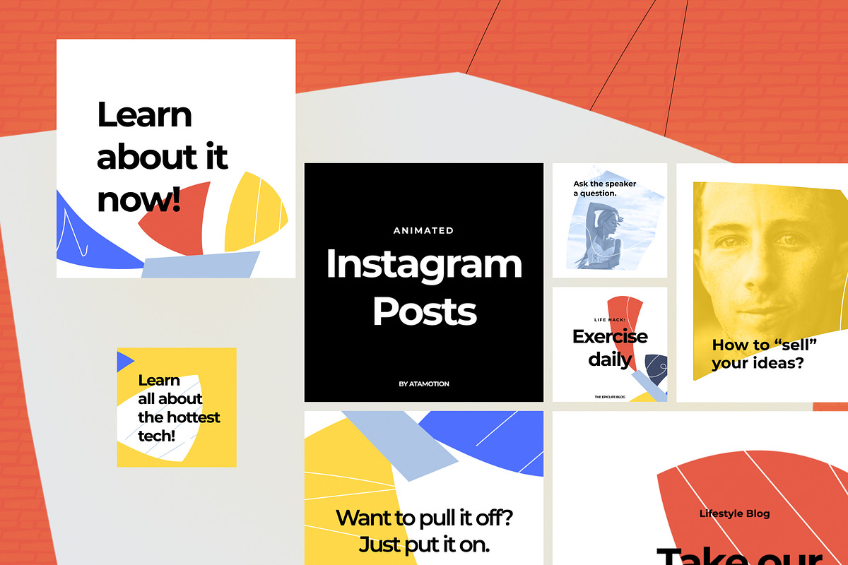 ANIMATED Instagram Posts, a Social Media Template by Atamotion (Photo 1 of 9)
