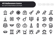 40 Halloween - Line, an Outline Icon by Kmg Design (Thumbnail 1 of 2)
