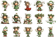Christmas Whimsical Fairy Clipart, an Illustration by Designking (Thumbnail 2 of 5)