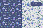 Blue Botanica – Floral Pattern Set, a Pattern Graphic by L- design studio (Thumbnail 9 of 12)