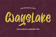 Wayslake, a Script Font by Mabhal Studio (Thumbnail 1 of 6)