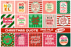 Christmas Quote PNG Bundle, an Illustration by CreationArt