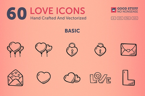 Valientine's Day - Hand Drawn Icons preview 7