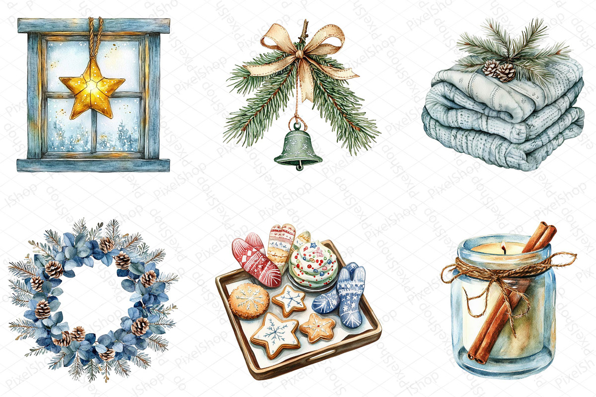 Celestial Christmas Clipart, an Illustration by DreamPrint404 (Photo 4 of 5)