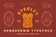 Steelty - Vintage Display Font, a Font by Hanstype.com (Thumbnail 1 of 10)