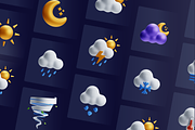 3D Weather Icons, a 3D by Flat Icons (Thumbnail 7 of 7)