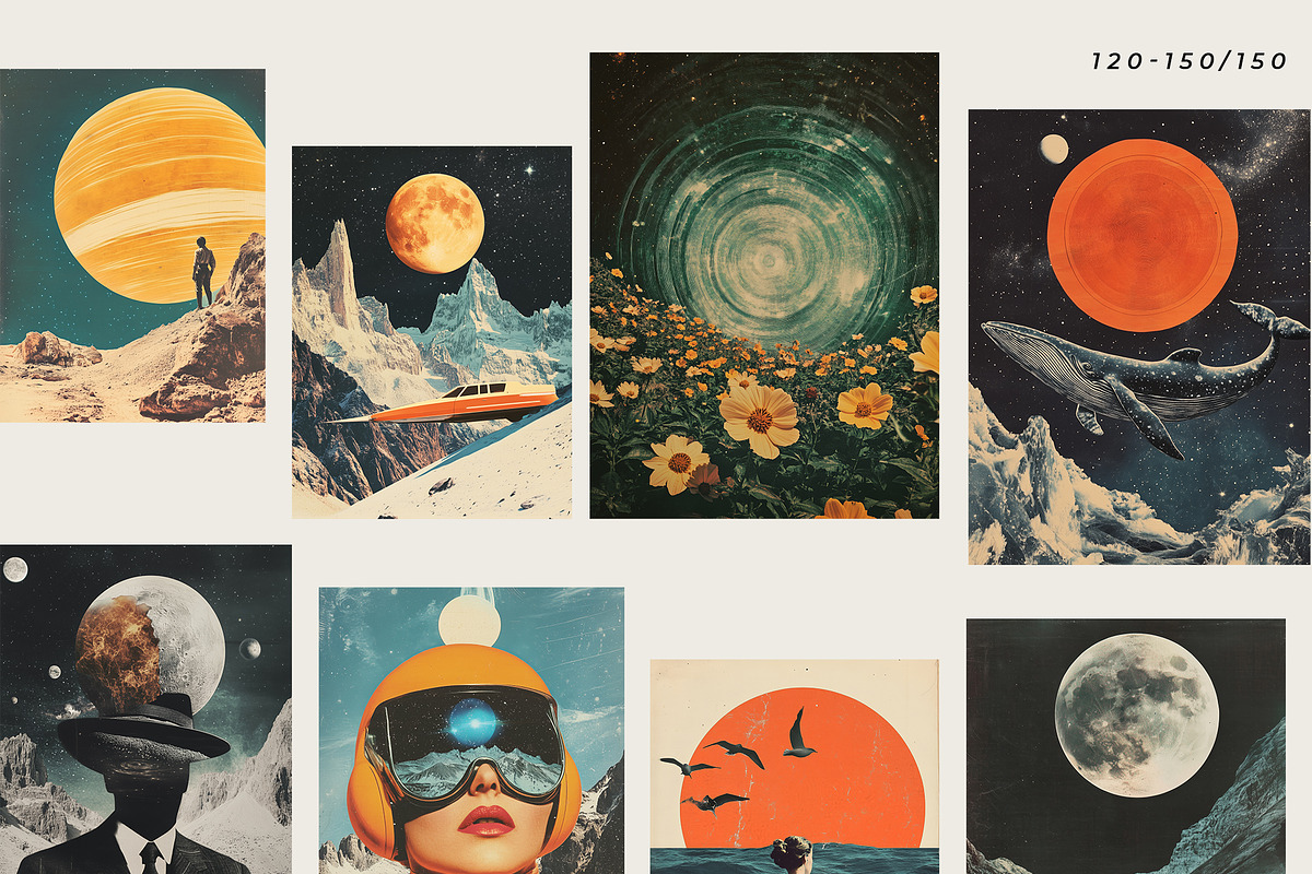 RETRO SURREAL PRINTS, a Background Graphic by Lana Elanor (Photo 9 of 9)