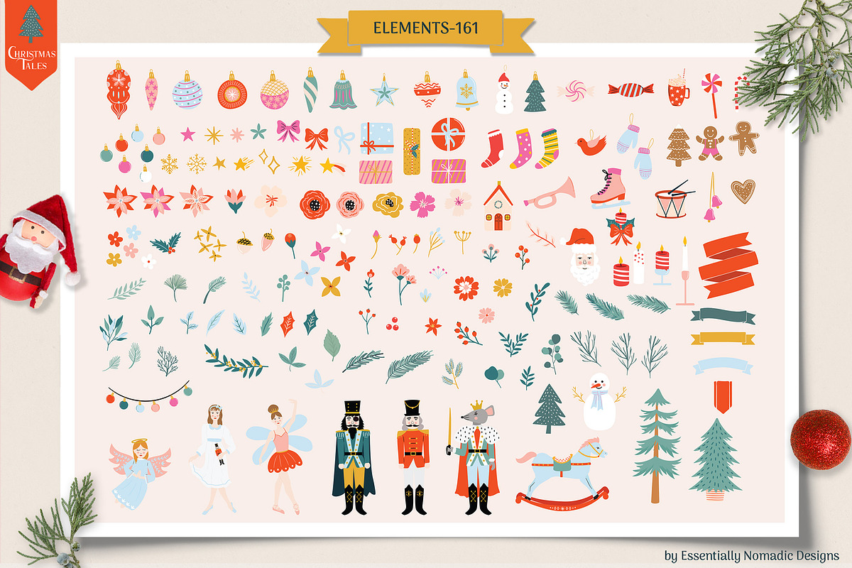 Nutcracker Christmas Pattern Graphic, a Seasonal Illustration by Essentially Nomadic (Photo 3 of 13)