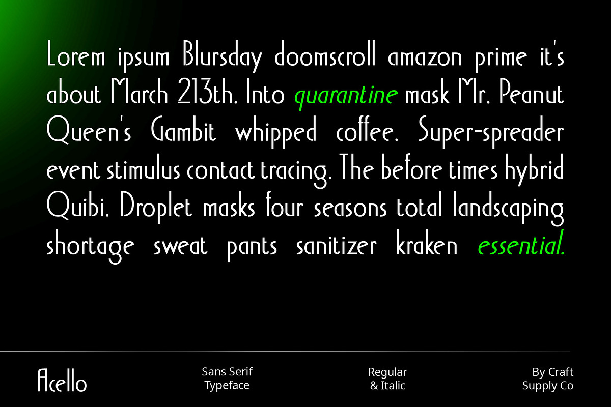 Acello – Geometric Sans Serif, a Sans Serif Font by Craft Supply Co. (Photo 8 of 8)