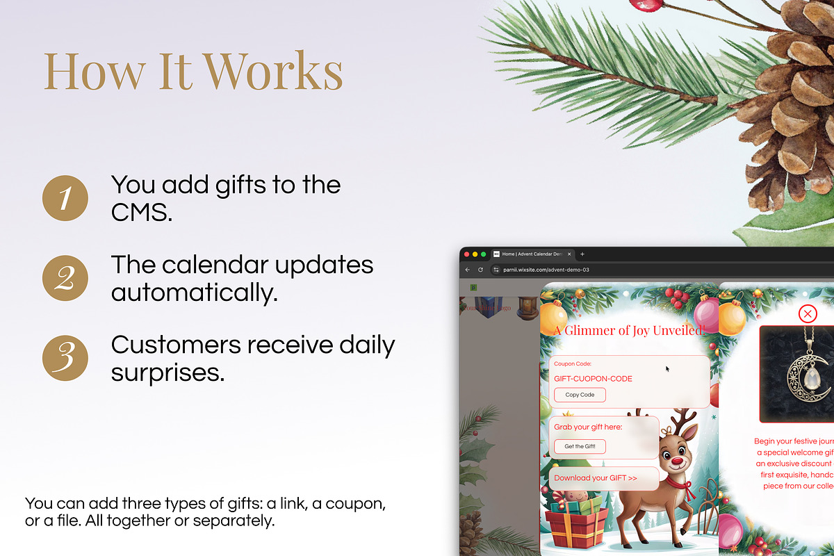 Wix Advent Calendar for Jewelry Shop preview 2