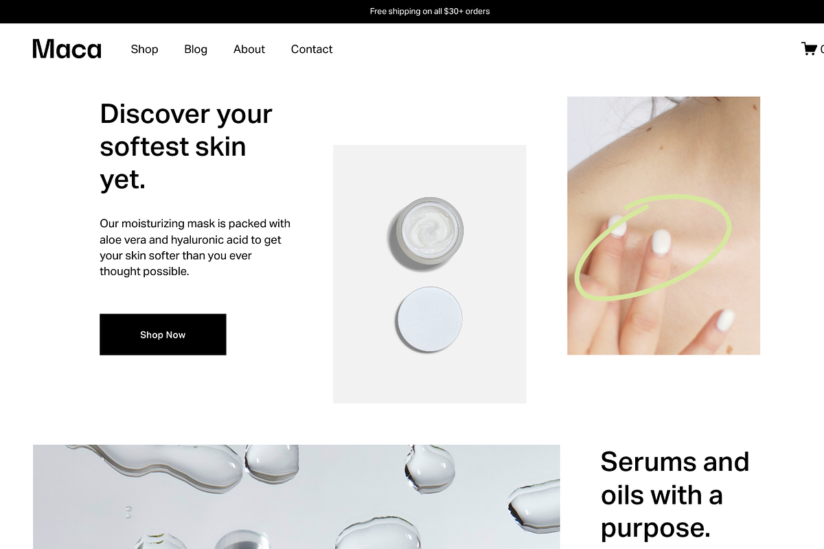 Figma Maca Theme Ecommerce, a Landing Page Template by LABSTUDIONY (Photo 3 of 4)