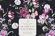 Mauve - Iris Floral Flower Design, a Decorative Illustration by Veris Studio (Thumbnail 15 of 17)