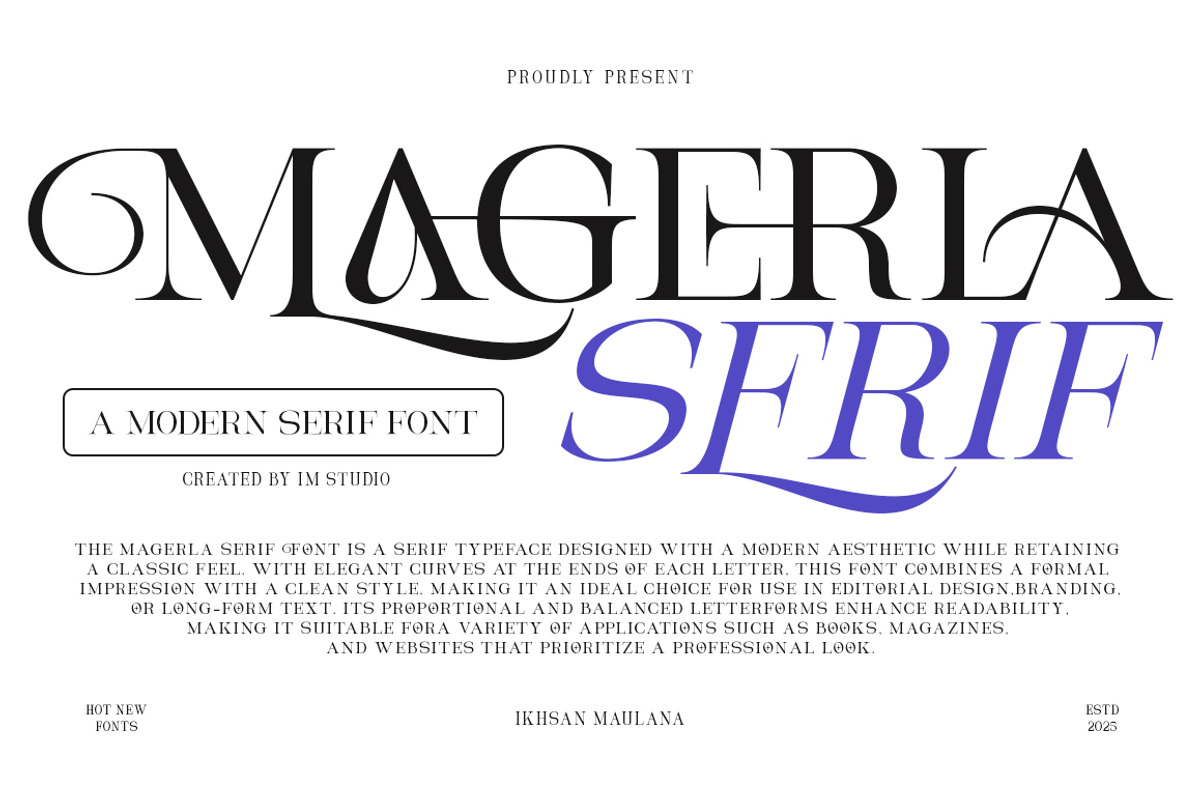Magerla Serif, a Serif Font by IM Studio (Photo 1 of 12)