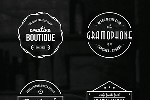 Vintage Badges Vector Collection