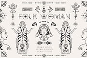 Folk woman collection, a Person Illustration by Alisovna (Thumbnail 1 of 9)