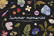 SUMMER MEMORIES - herbarium flowers, an Object Graphic by alenaganzhela (Thumbnail 1 of 8)