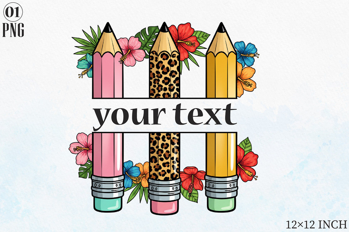 Personalized pencils with leopard pn, an Illustration by Libby Wishes (Photo 1 of 6)