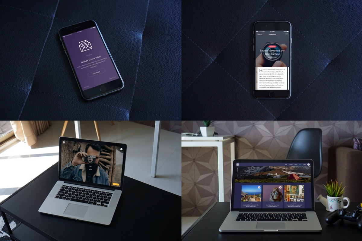 20 iPhone & Macbook Mockups, an iPhone Mockup by UI Chest (Photo 5 of 9)