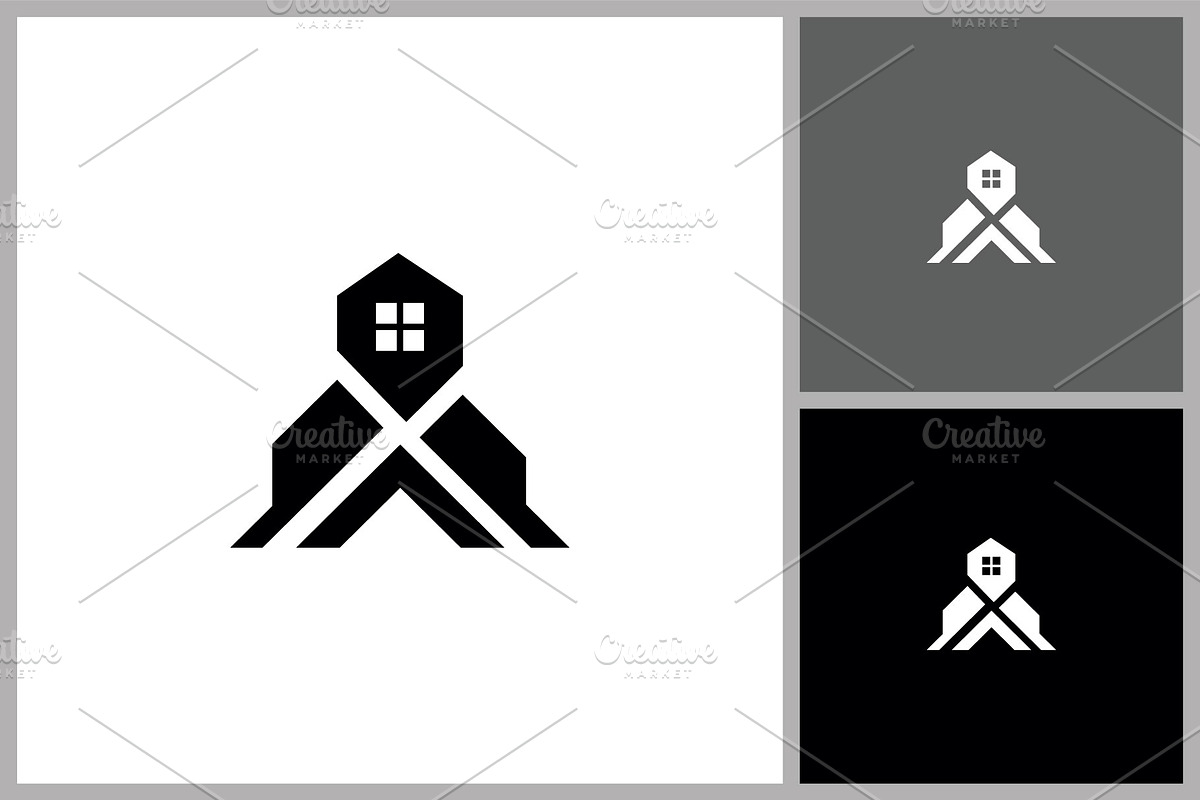 Modern Geometric House Icon, a Branding & Logo Template by quadrazo (Photo 1 of 2)