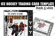 Ice Hockey Trading Card Template, a Card Template by Brenda Avila Designs (Thumbnail 1 of 2)