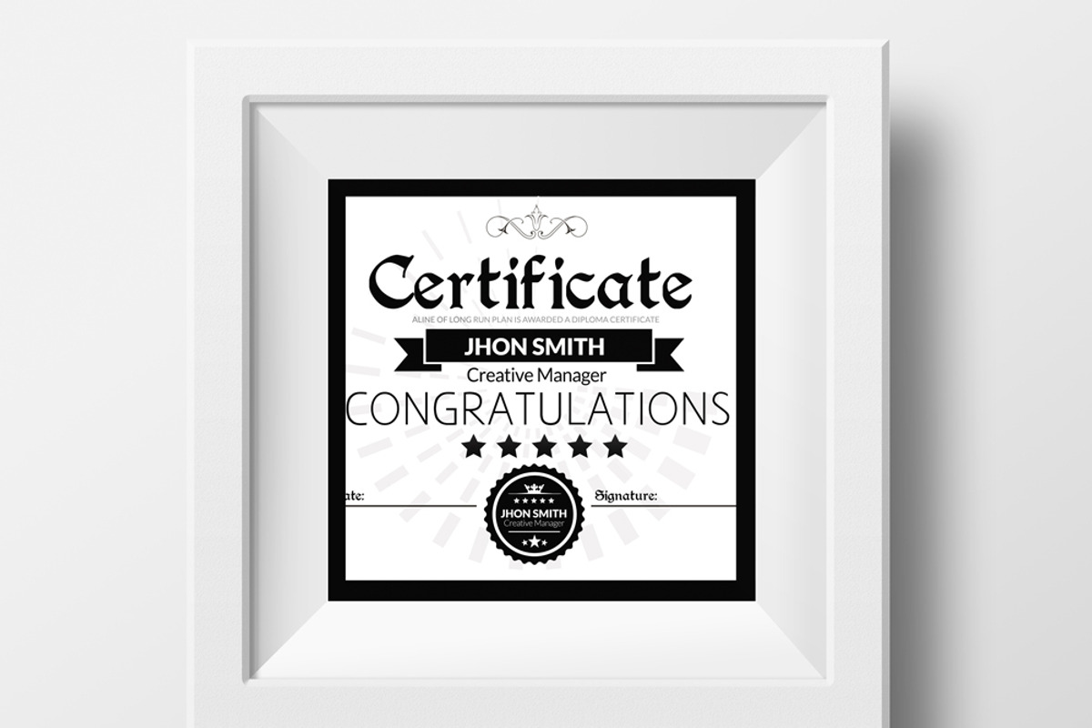 Certificate Template, a Stationery Template by Psd Templates