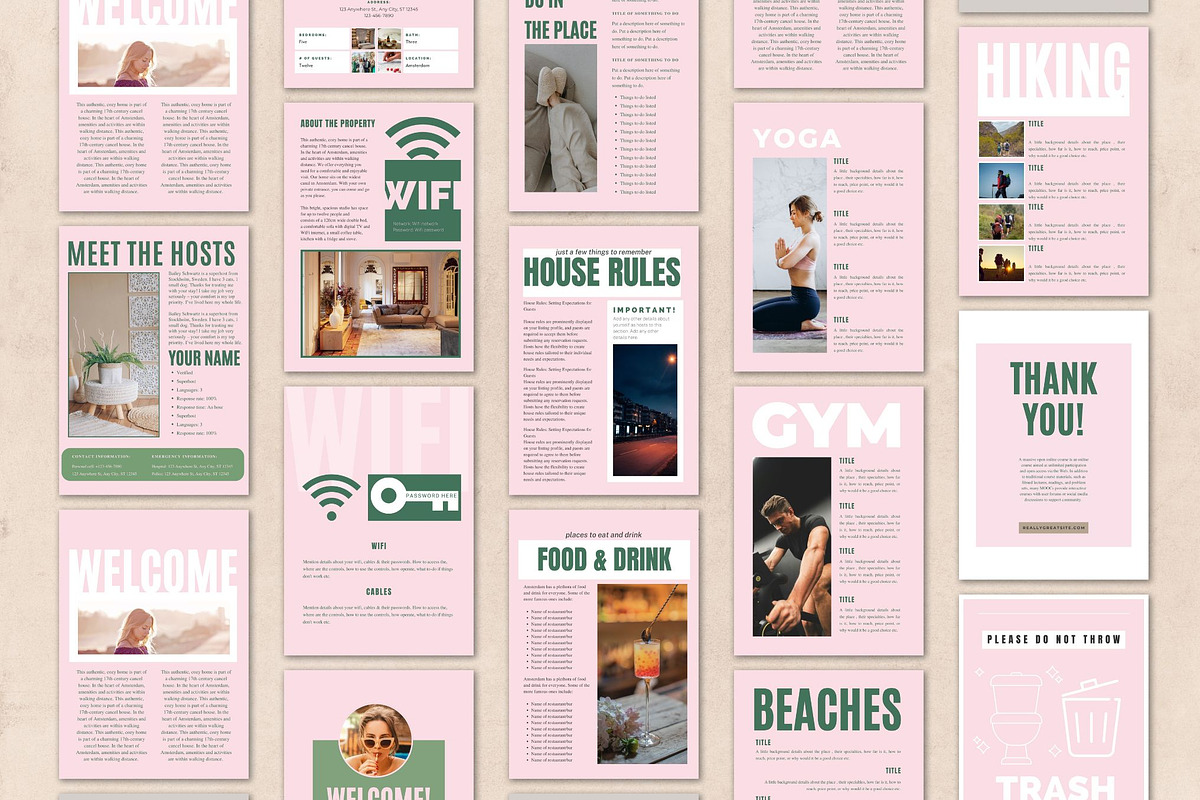 Airbnb Welcome Book Template, a Templates & Theme by iloveTemplate (Photo 2 of 2)