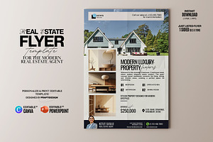 Realtor Flyer Template For Canva, a Flyer Template by Prapti Design