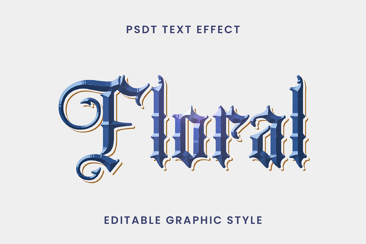 Embossed Gothic 3D Text Effect
