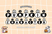 Pumpkin Character - Decorative Font