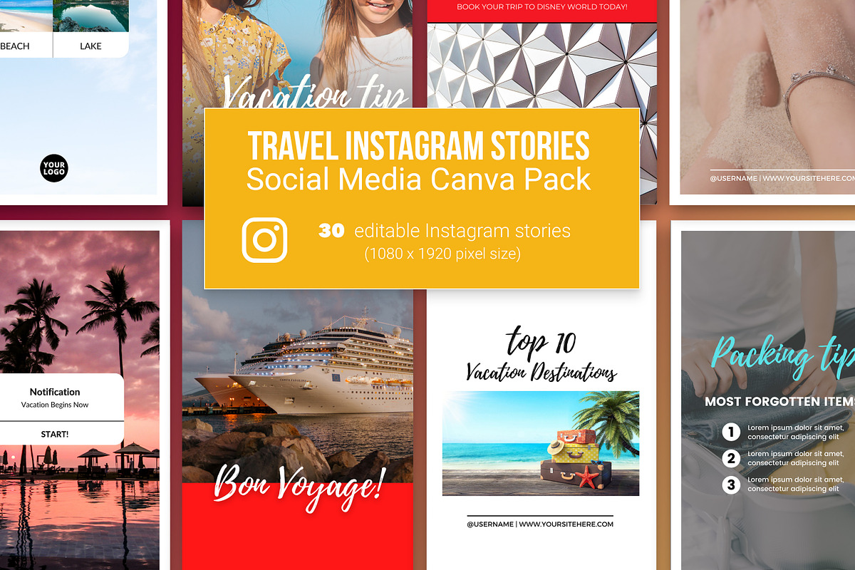 Travel Canva Instagram Stories, a Social Media Template by Mike Brennan Art & Design (Photo 1 of 3)