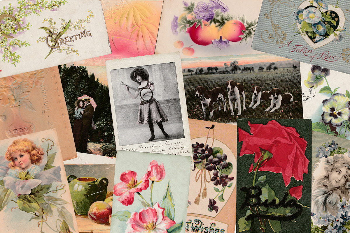 Authentic Antique 1900's Postcards, an Object Graphic by patternpop studio (Photo 2 of 3)