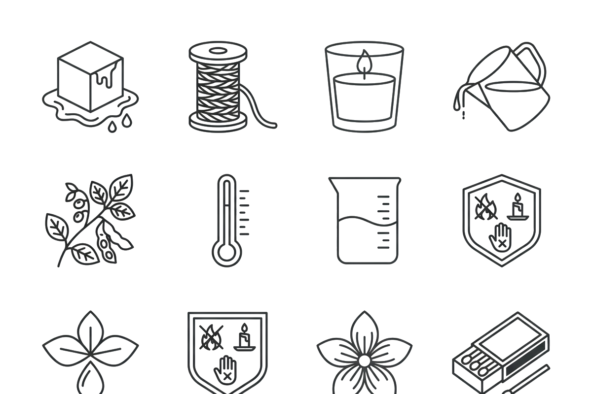Bundles Set Candle Label Vector, an Outline Icon by adenpinkstore (Photo 10 of 12)