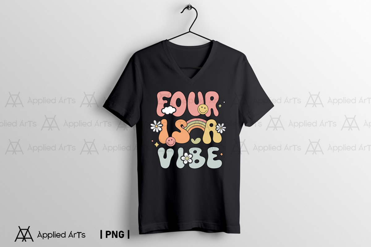 Four is a Vibe, Groovy 4th Birthday, an Object Graphic by Applied Arts (Photo 3 of 4)