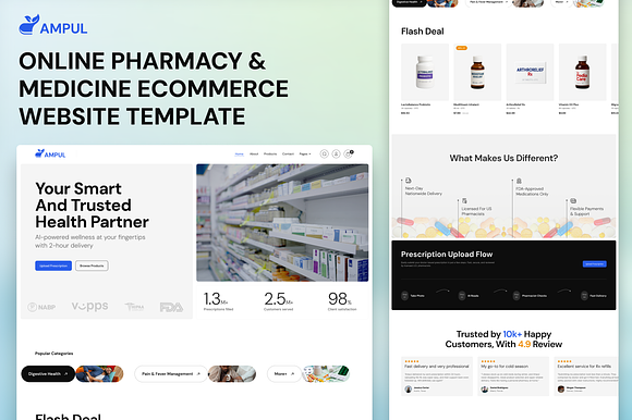Ampul - Pharmacy Website Template preview 6