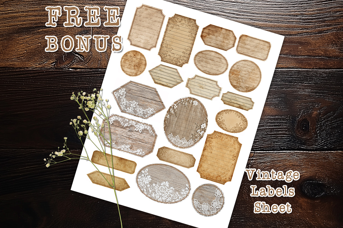 Ivory Floral Lace Scrapbook Paper, a Background Graphic by V Design Creator (Photo 11 of 12)