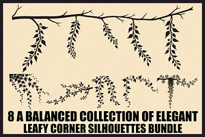 Elegant Leafy Corner Bundle, an Illustration by Creativeshirt