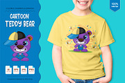 Cartoon bear wearing a cap. Tshirt., an Animal Illustration by KENO Mascots (Thumbnail 2 of 6)